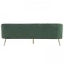 Voir la diapositive 5 : MARKET24 Canapé 3 places - Velours vert - L 207 x P 87 x H 77 cm - MATHIS - Structure bois massif
