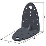 CENTRALE BRICO Équerre renforcée Ovado galva plastifié gris  90x90