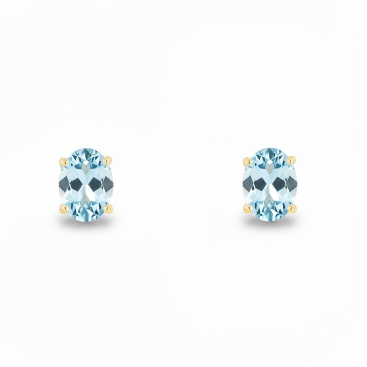 L'ATELIER D'AZUR Boucles d'Oreilles Or Jaune et Topaze Ovale - Femme
