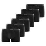FREEGUN Lot de 6 boxers homme en coton FRGN Class. Coloris disponibles : Noir