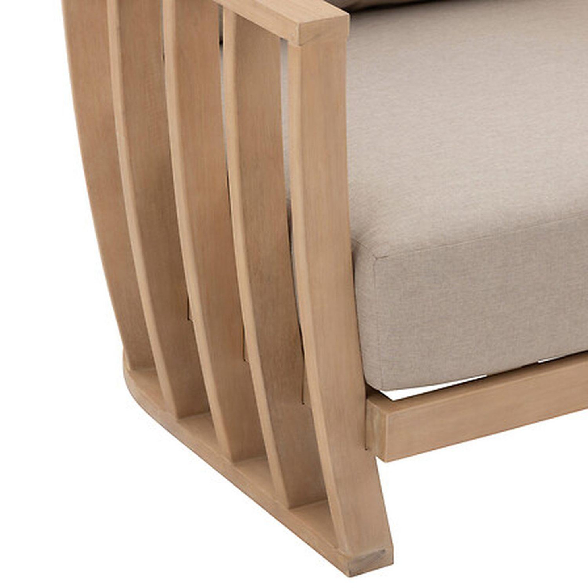 Voir la diapositive 4 : HESPERIDE Fauteuil de salon de jardin en bois lemindo - beige