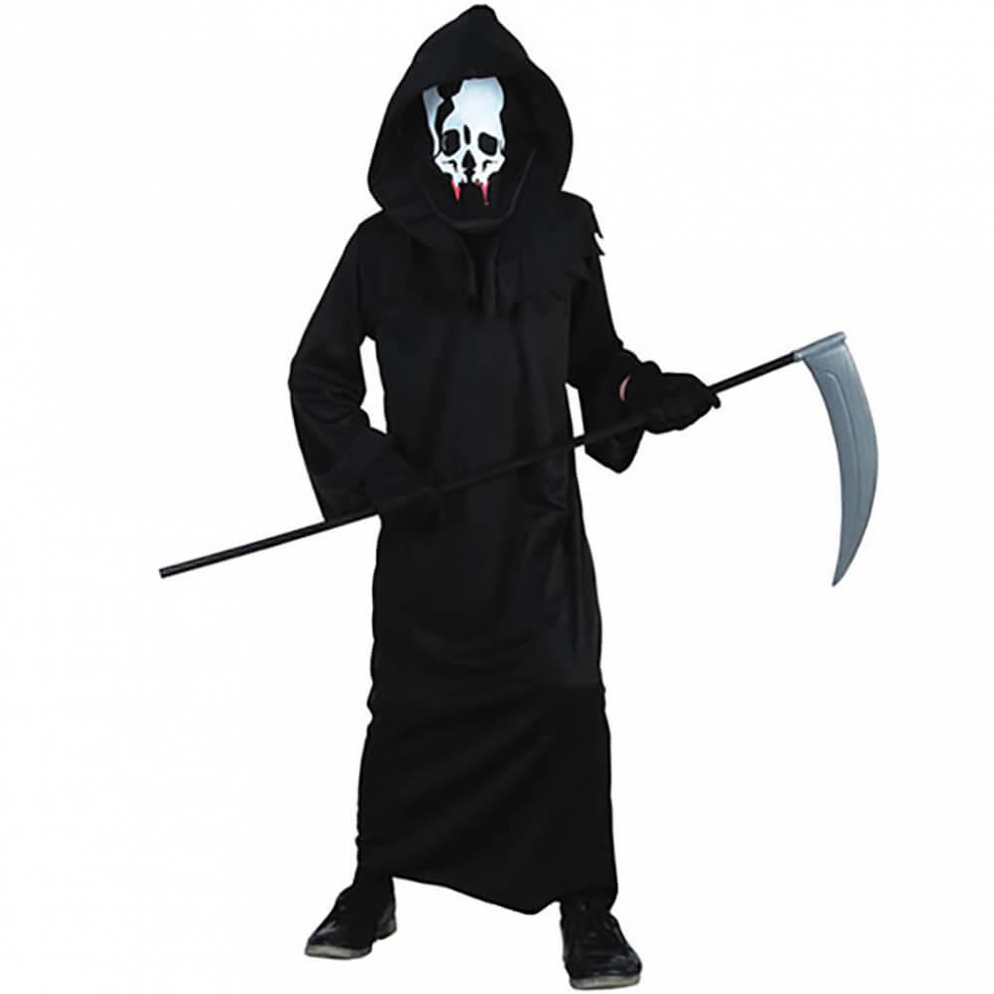 EURO CARNAVALES Déguisement Toge de squelette Noir - Enfant - 5/6 ans (110 à 116 cm)