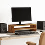 Voir la diapositive 1 : VIDAXL Support de moniteur vieux bois 54x22x15 cm bois d ingénierie