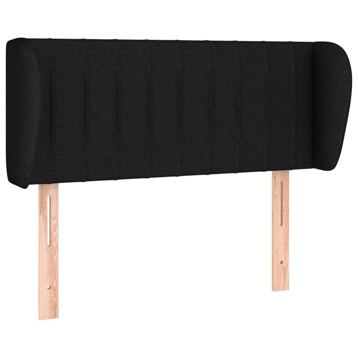 VIDAXL Tete de lit avec oreilles Noir 93x23x78/88 cm Tissu