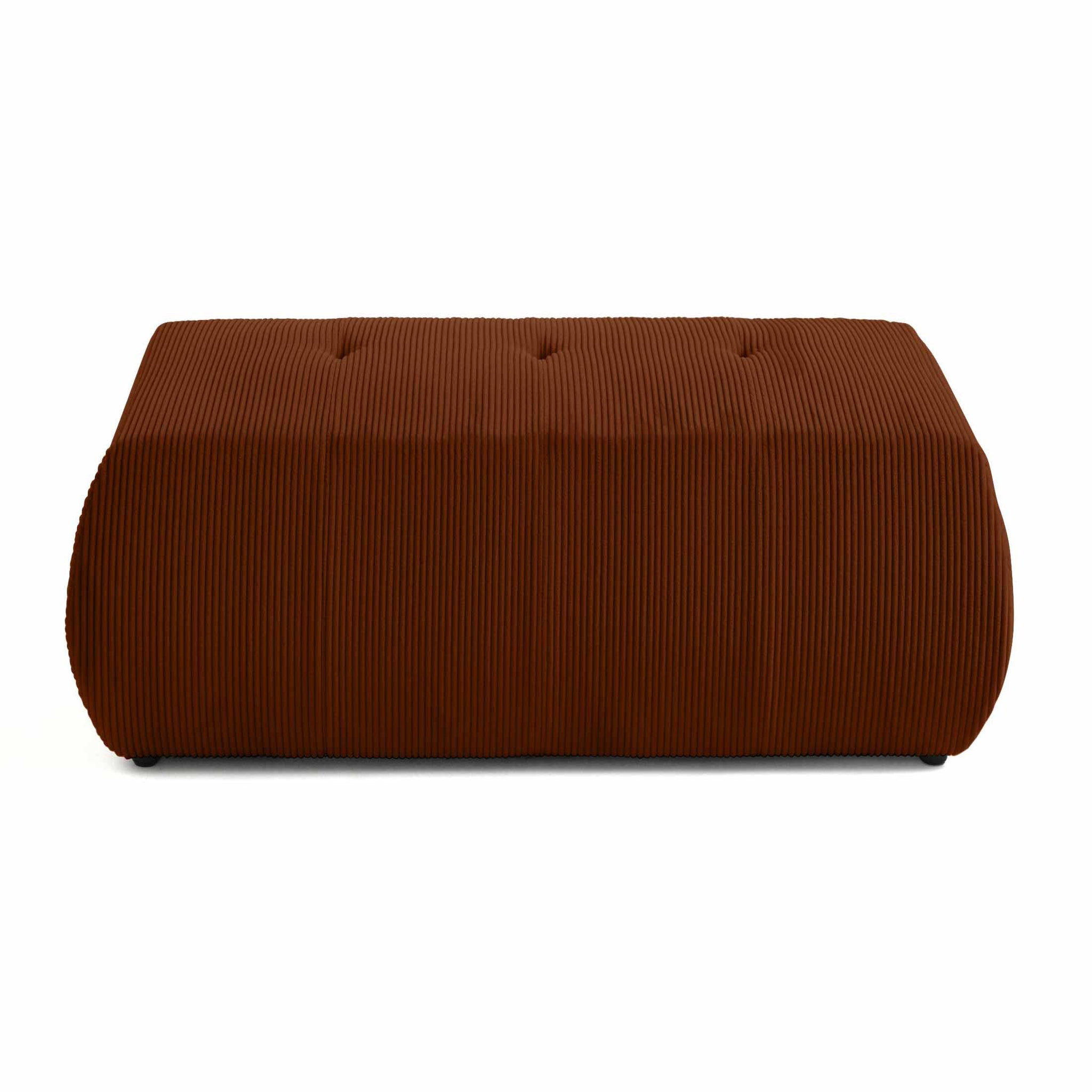 Voir la diapositive 5 : BEST MOBILIER Onyx - pouf d'appoint - en velours côtelé