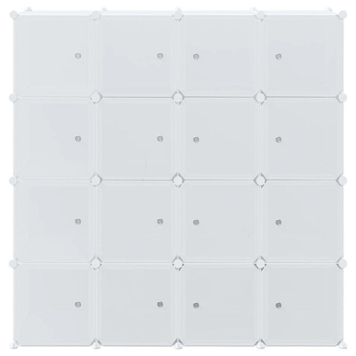 VIDAXL Cubes de rangement 16 pcs avec tiges de suspension PP