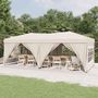 Voir la diapositive 1 : VIDAXL Tente de reception pliable avec parois Creme 3x6 m