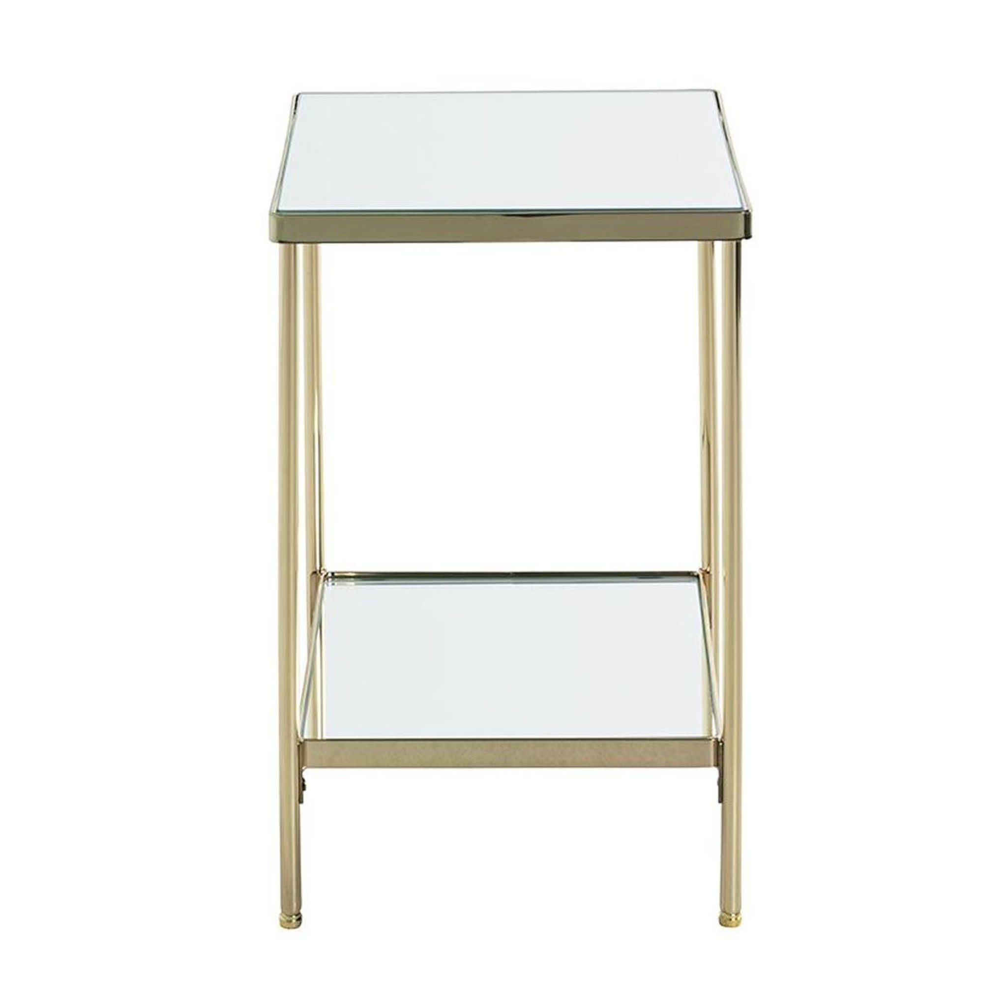 Voir la diapositive 2 : Paris Prix Table d'appoint carrée design  palace  46cm or