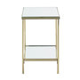 Voir la diapositive 2 : Paris Prix Table d'Appoint Carrée Design  Palace  46cm Or