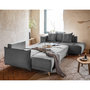 Voir la diapositive 2 : BEST MOBILIER Lena - canapé panoramique d'angle droit 7 places - convertible avec coffre - en velours côtelé