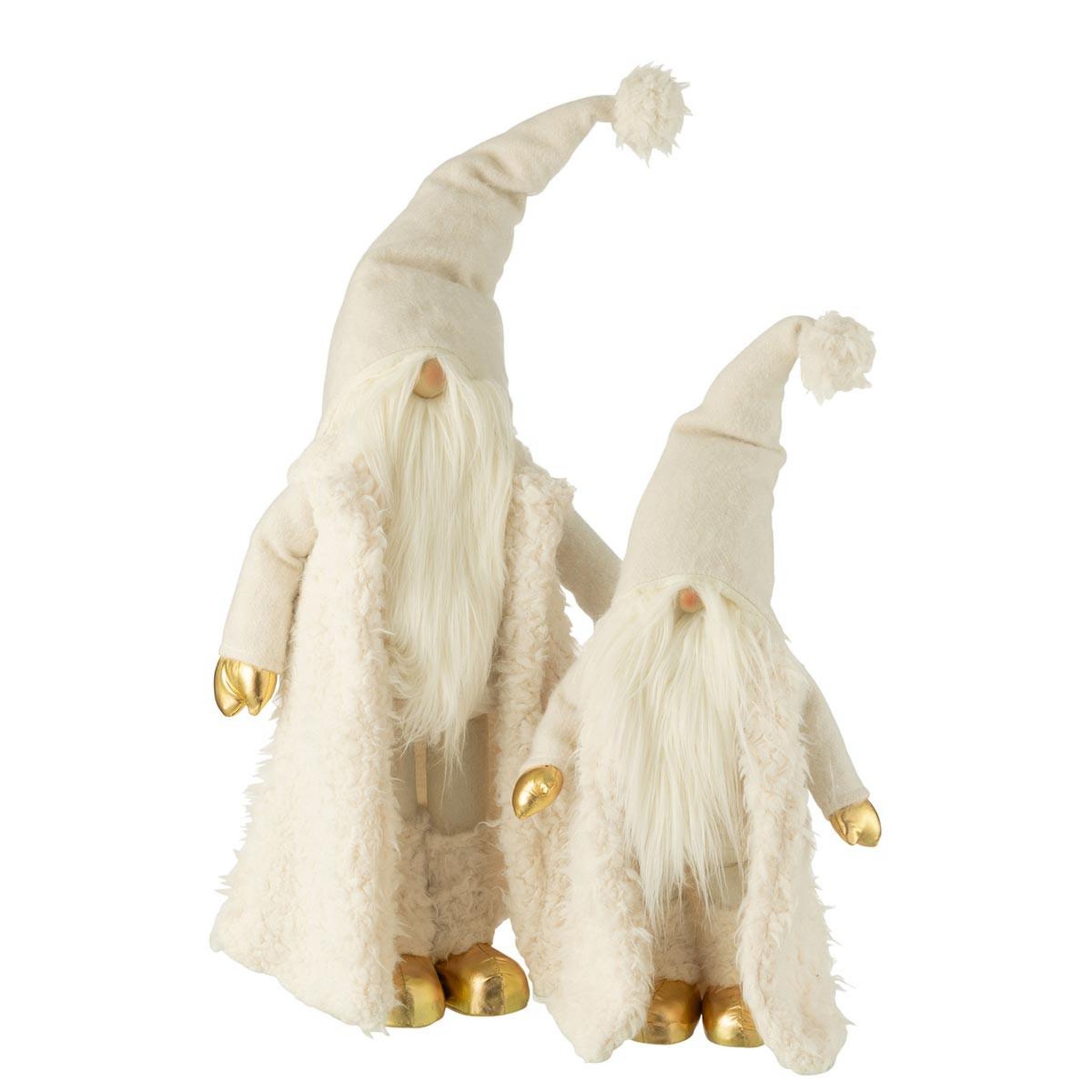 Voir la diapositive 2 : J-LINE Statue déco lutin  veste longue  90cm crème