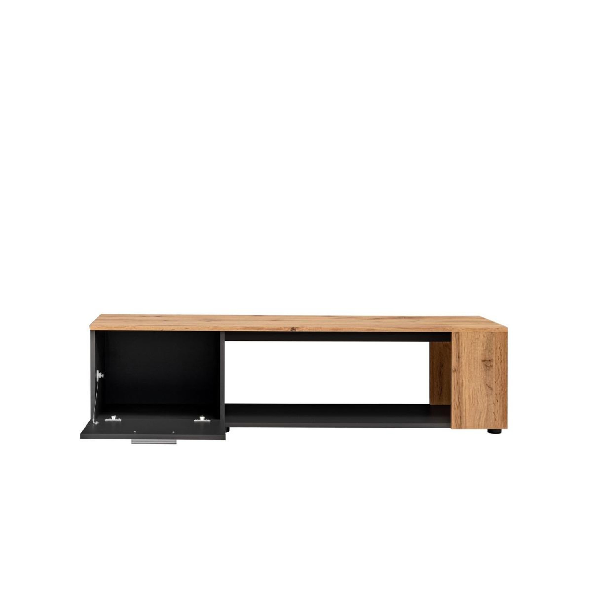 Voir la diapositive 3 : Paris Prix Meuble tv  rtv maze i  150cm noir & naturel