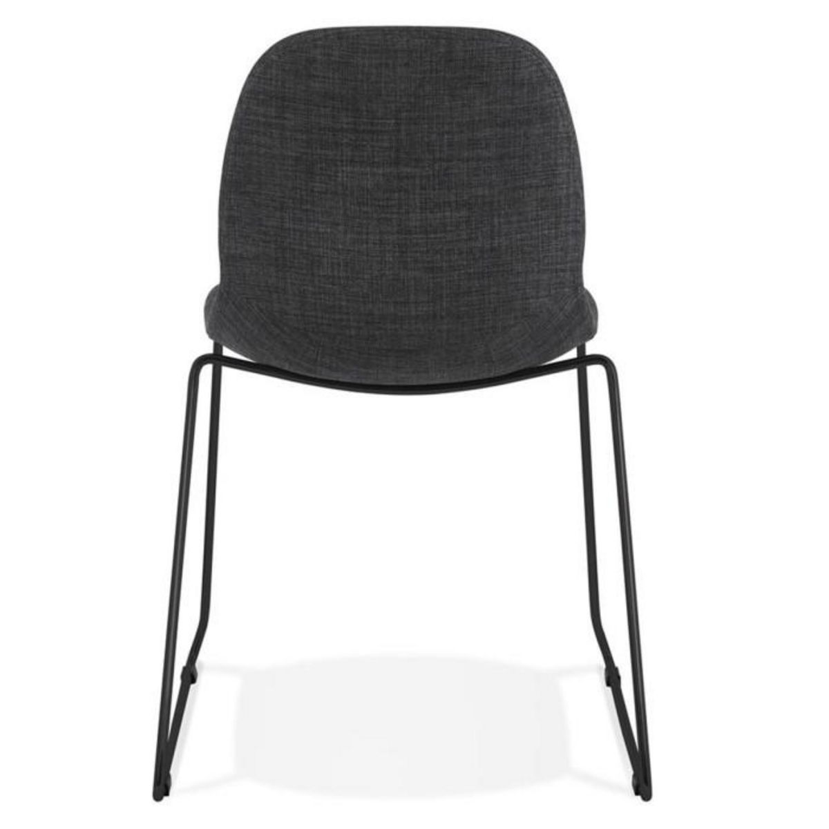 Paris Prix Chaise Design en Tissu  Sluna  85cm Gris & Noir