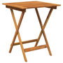 Voir la diapositive 3 : VIDAXL Ensemble a manger de jardin pliable 3 pcs Bois d'acacia solide