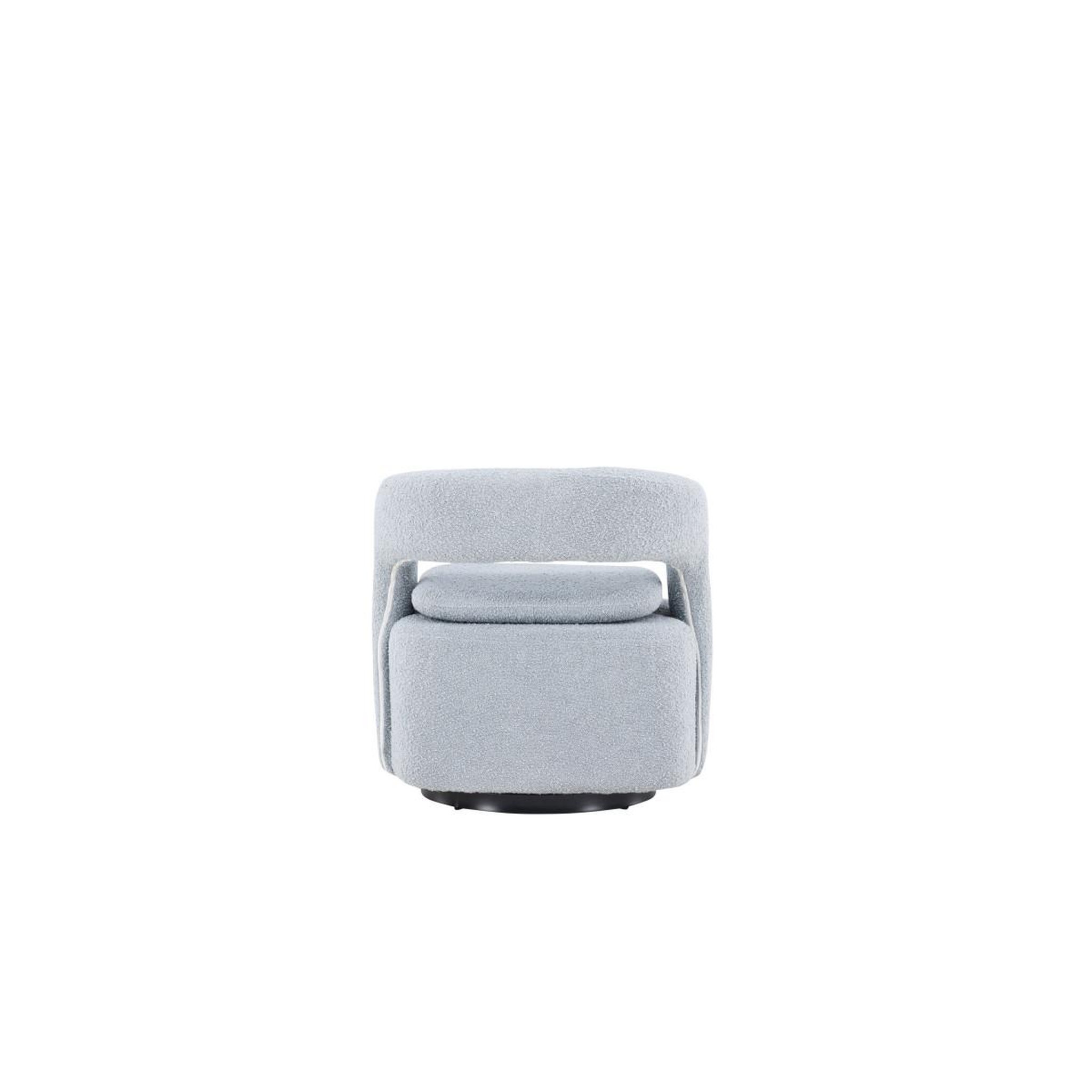 Voir la diapositive 5 : Paris Prix Fauteuil design bouclette  laurel  75cm bleu clair