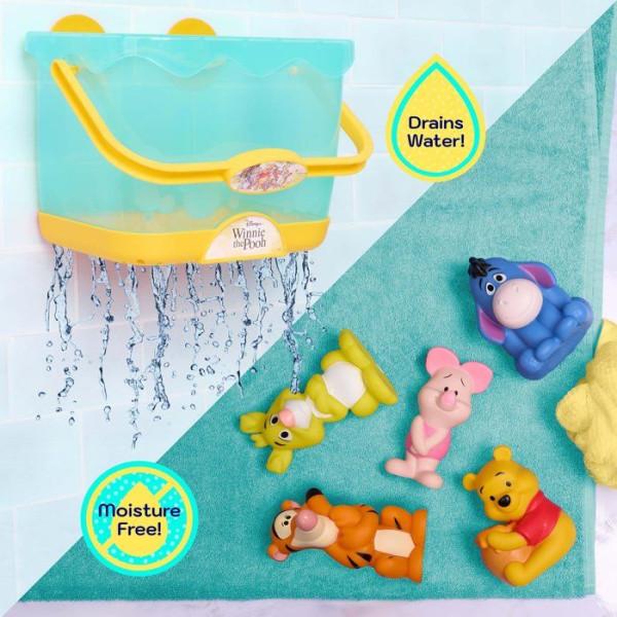 Voir la diapositive 3 : DISNEY Jouets de bain - DISNEY Winnie l'Ourson - 5 figurines - Panier de rangement - 12 cm