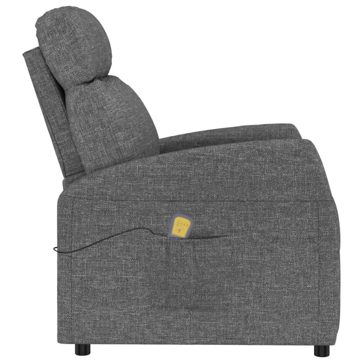 VIDAXL Fauteuil de massage Gris fonce Tissu