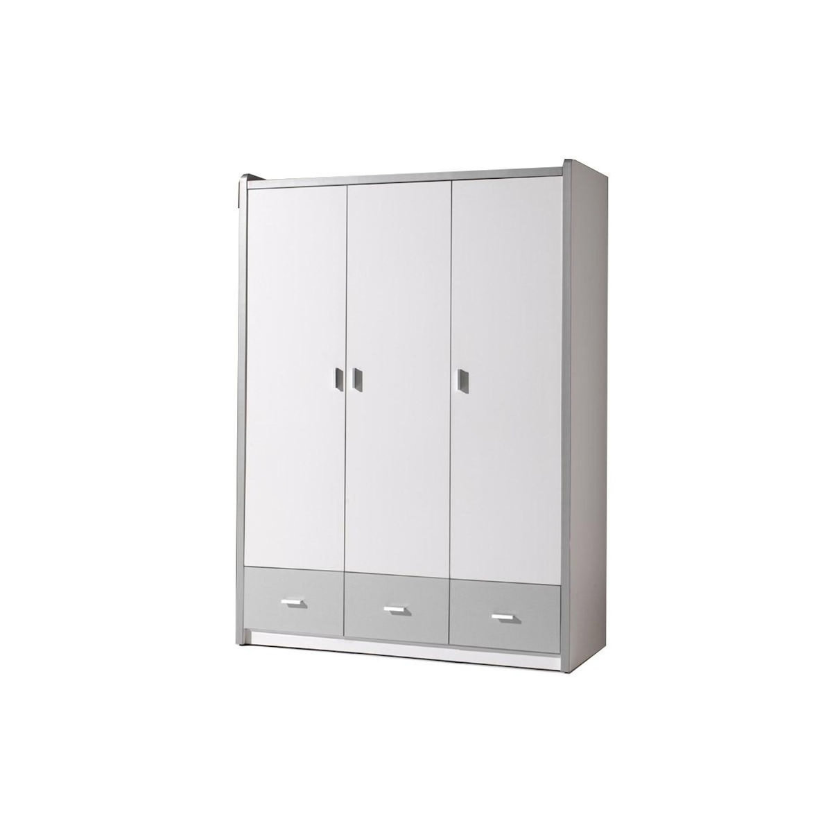 Paris Prix Armoire 3 Portes  Bonny  202cm Gris
