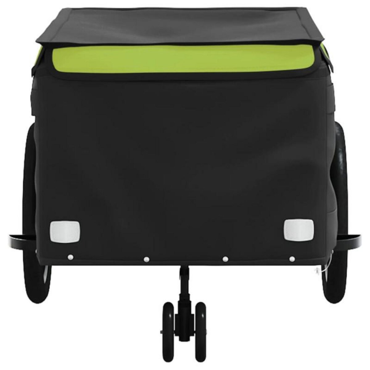 VIDAXL Remorque de vélo noir et vert 45 kg fer
