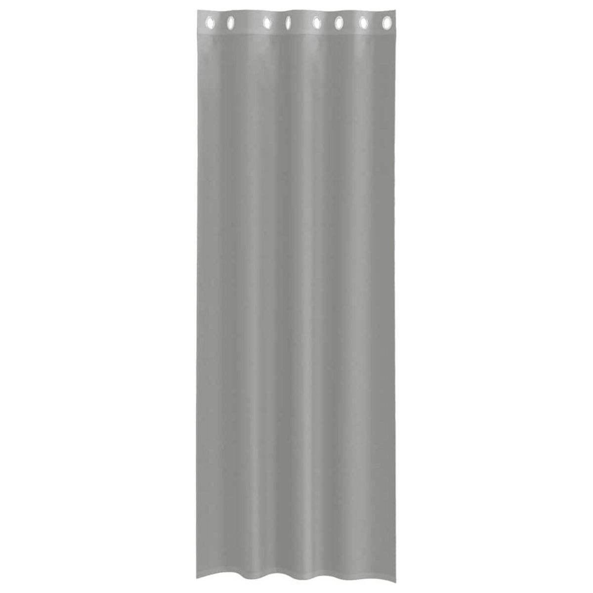 VIDAXL Rideaux en voile avec œillets 2 pcs gris clair 140x260 cm