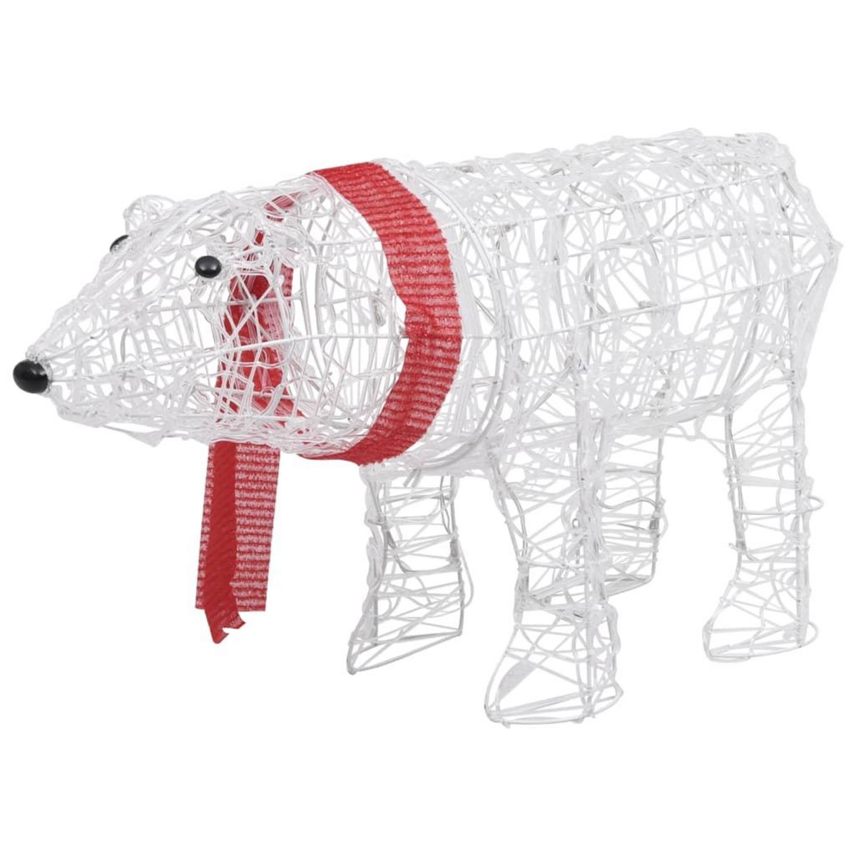 VIDAXL Decoration lumineuse de Noël Ours 45 LED 71x20x38 cm Acrylique