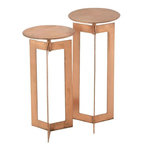 Paris Prix Lot de 2 Tables d'Appoint Métal  Zino  71cm Cuivre