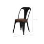 Voir la diapositive 4 : Rendez vous déco Lot de 2 chaises en métal noir et cuir synthétique marron - Charly
