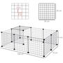 Voir la diapositive 3 : PAWHUT Cage parc enclos pour animaux domestiques L 106 x l 73 x H 36 cm bords arrondis fil métallique noir 55