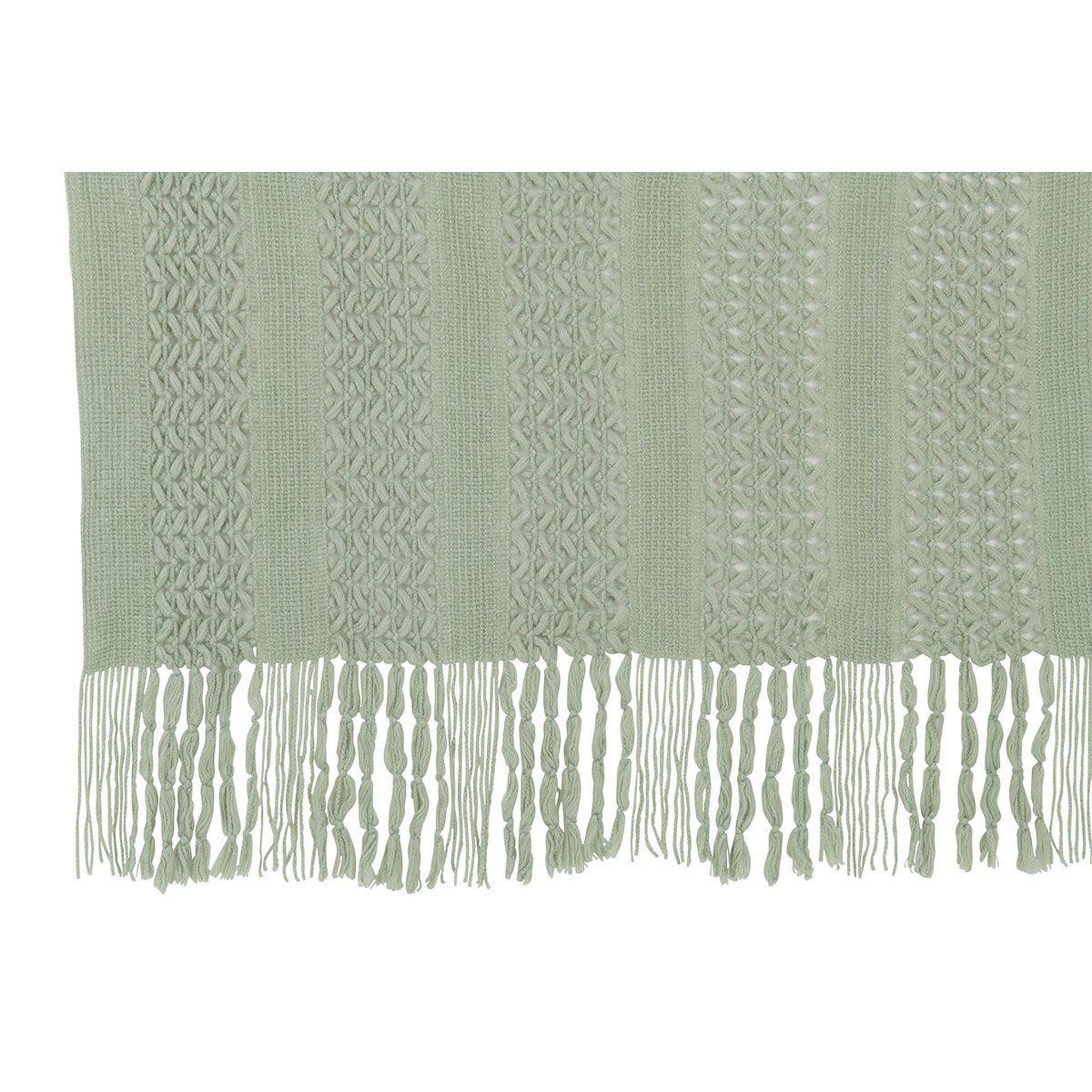 Voir la diapositive 3 : J-LINE Plaid déco tricot  abby  143x195cm vert clair