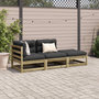 Voir la diapositive 3 : VIDAXL Salon de jardin 3 pcs avec coussins bois de pin impregne