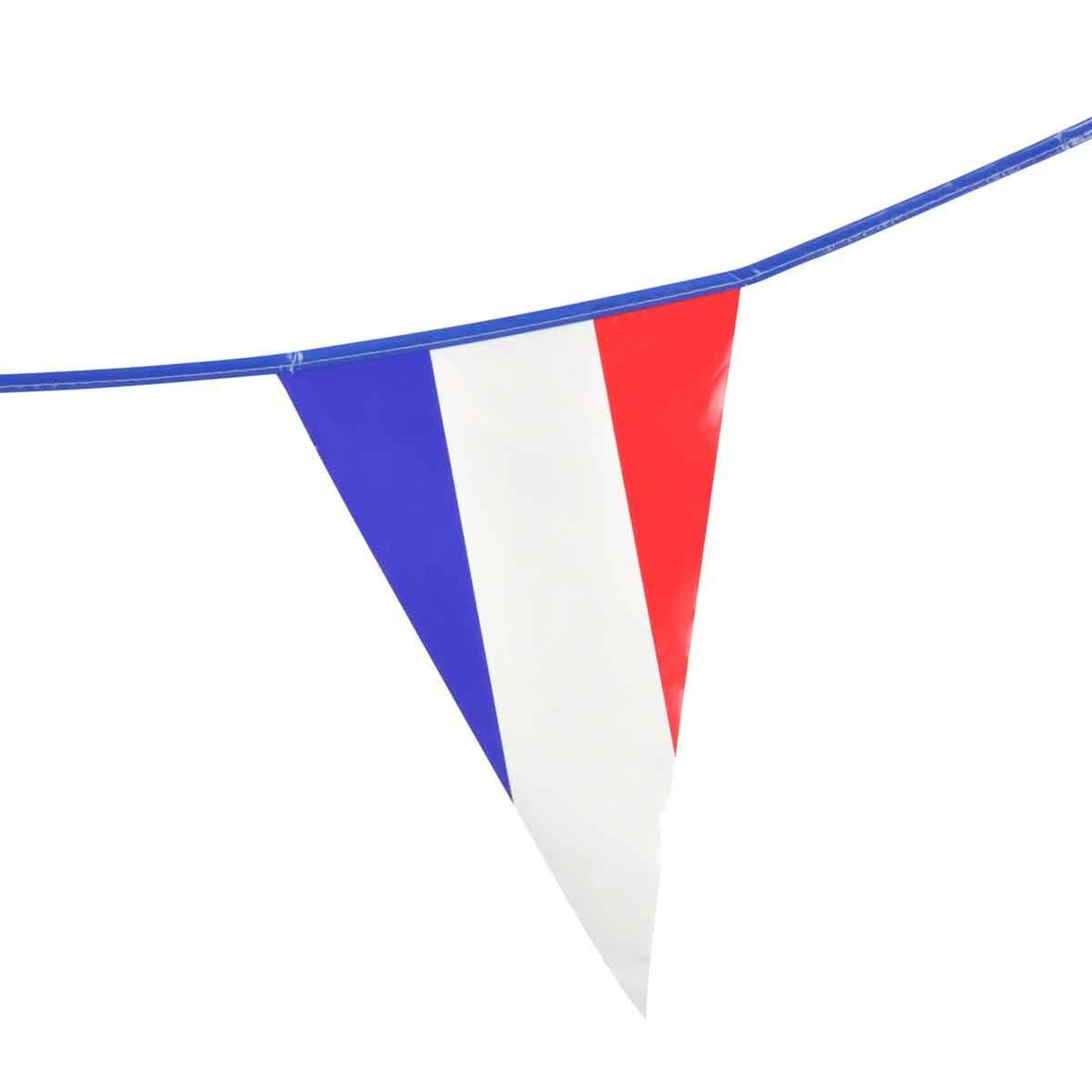 Voir la diapositive 2 : RIRE & CONFETTI Guirlande Supporter  France  10m Bleu, Blanc & Rouge