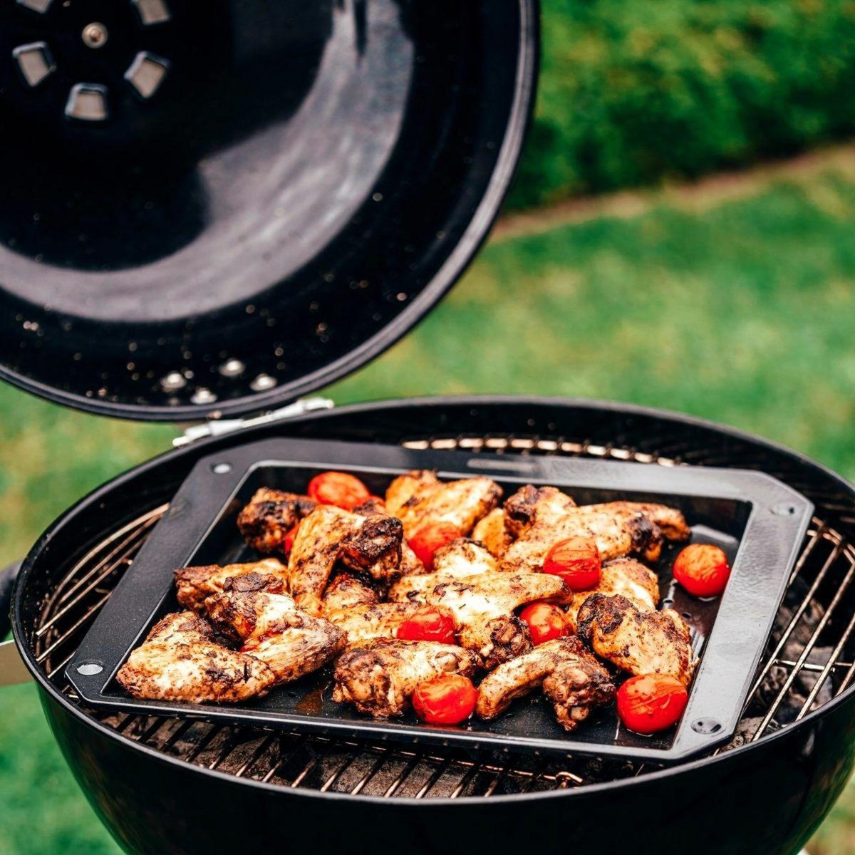 FM PROFESSIONAL Ensemble de 2 Plaques ondulée et perforée pour four et barbecue en tôle 38 x 33 cm FM Professional Barbecue