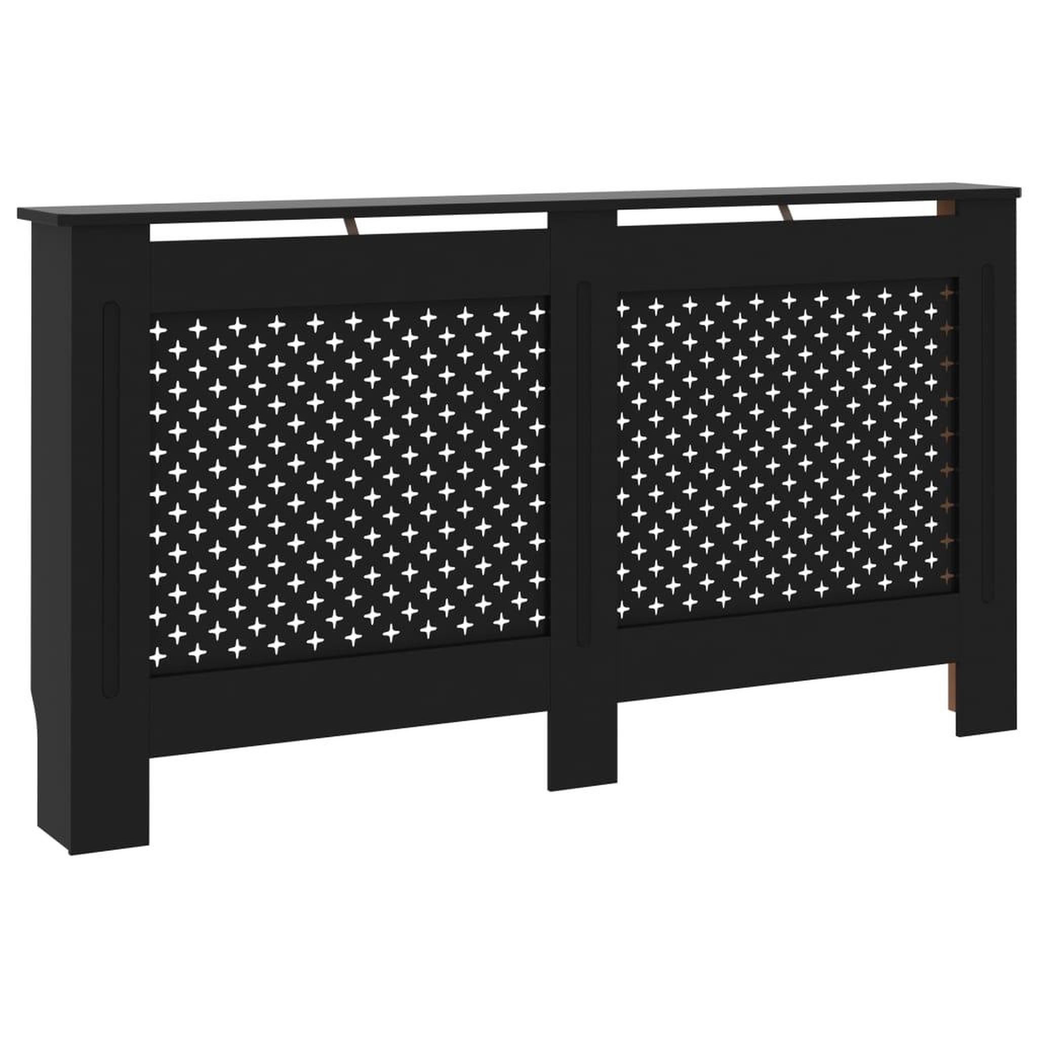 Voir la diapositive 2 : VIDAXL Cache-radiateur noir 152x19x81,5 cm MDF