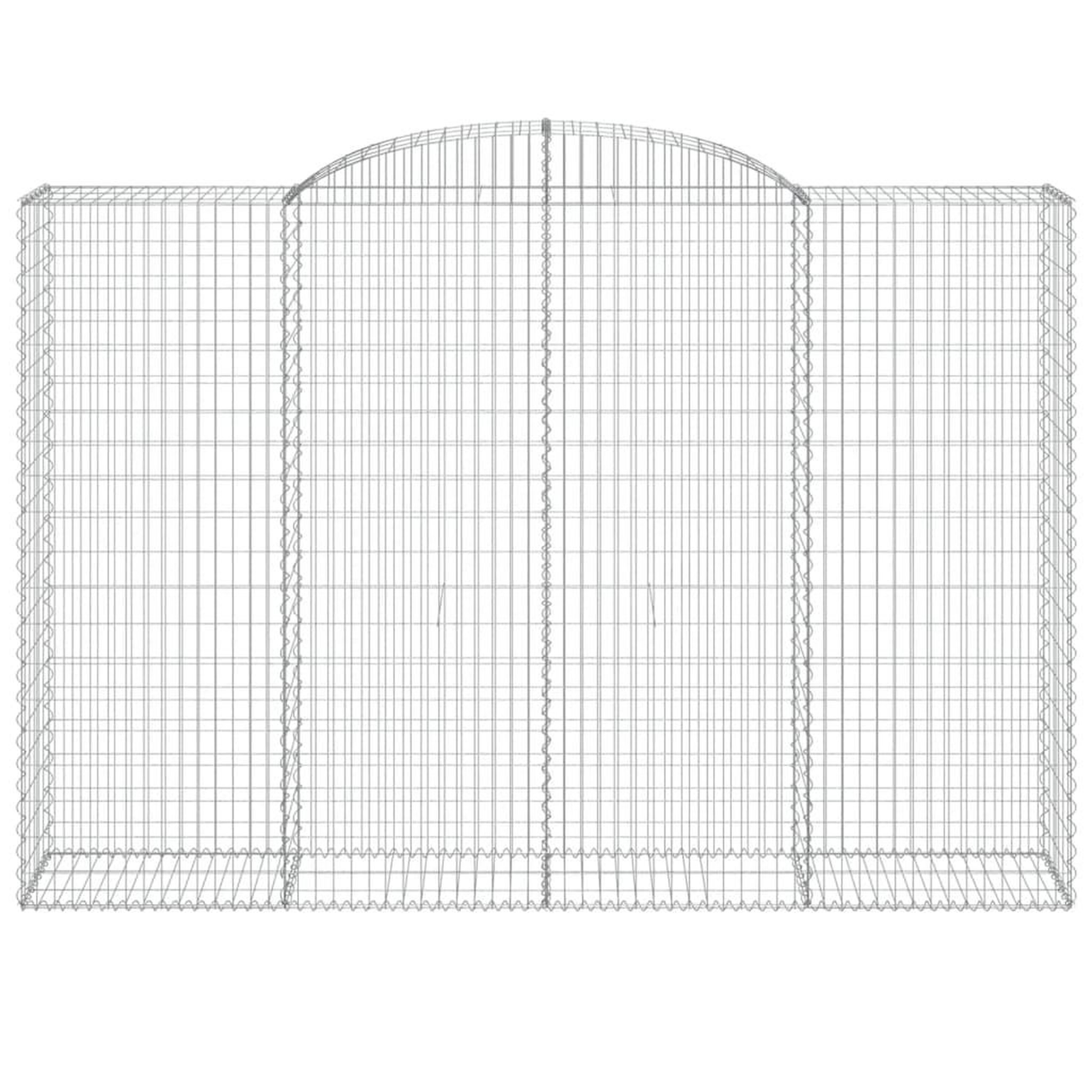 Voir la diapositive 4 : VIDAXL Paniers a gabions arques 6 pcs 300x50x200/220 cm fer galvanise