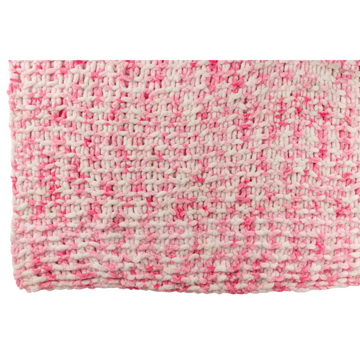 Paris Prix Plaid Tricoté  Efrain  130x170cm Rose & Blanc