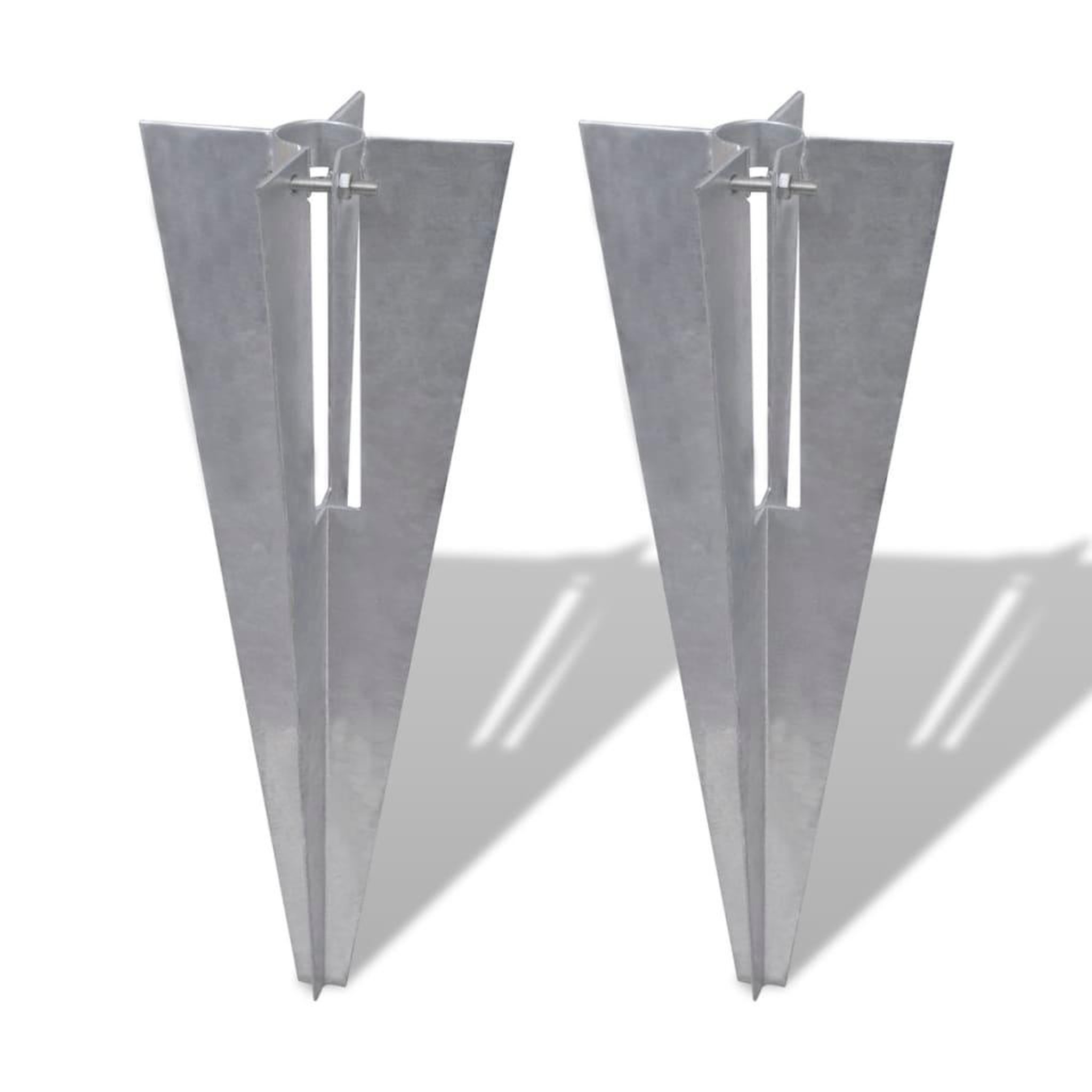 Voir la diapositive 1 : VIDAXL Piquets de poteau de cloture 2 pcs acier