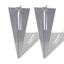 Voir la diapositive 1 : VIDAXL Piquets de poteau de cloture 2 pcs acier