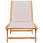 Voir la diapositive 3 : VIDAXL Chaise longue gris bois d'acacia solide et textilene