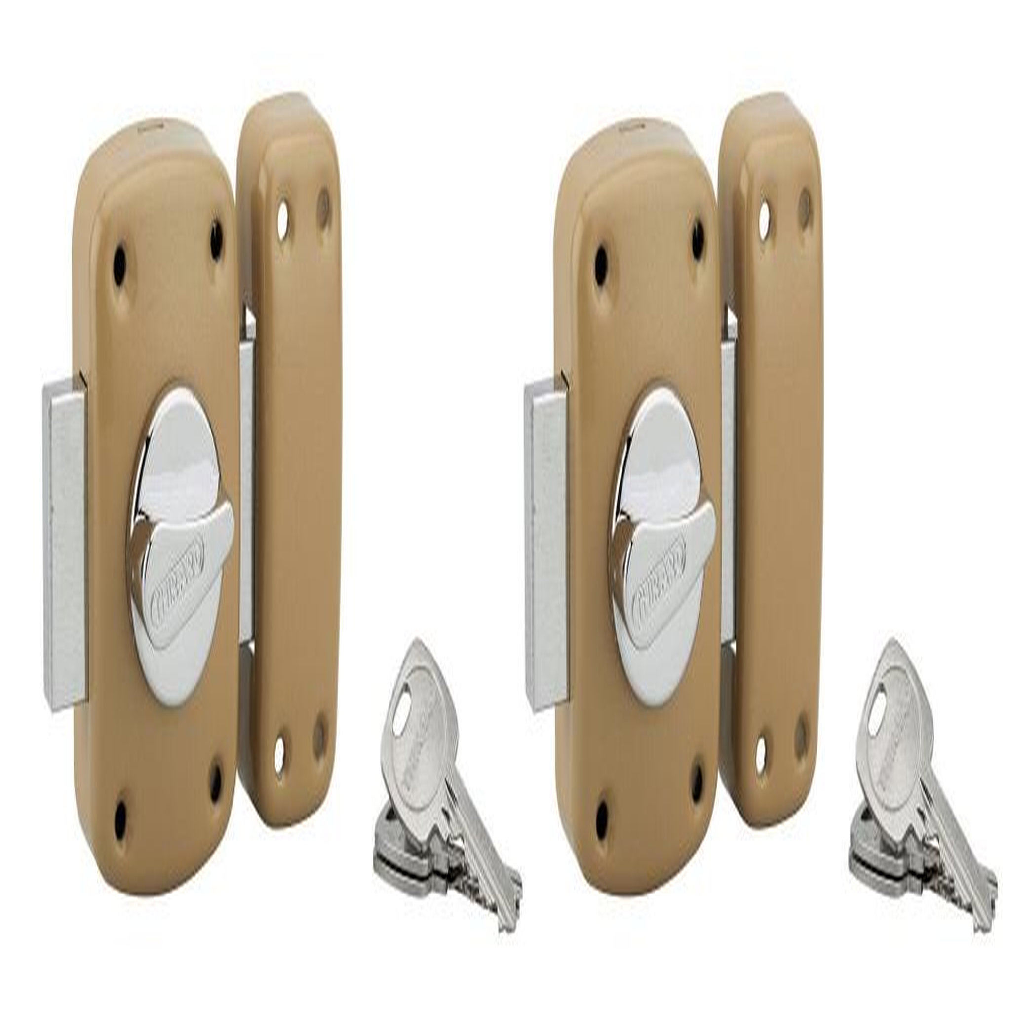 THIRARD Lot de 2 verrou corvet bouton/cylindre, 45 mm, bronze