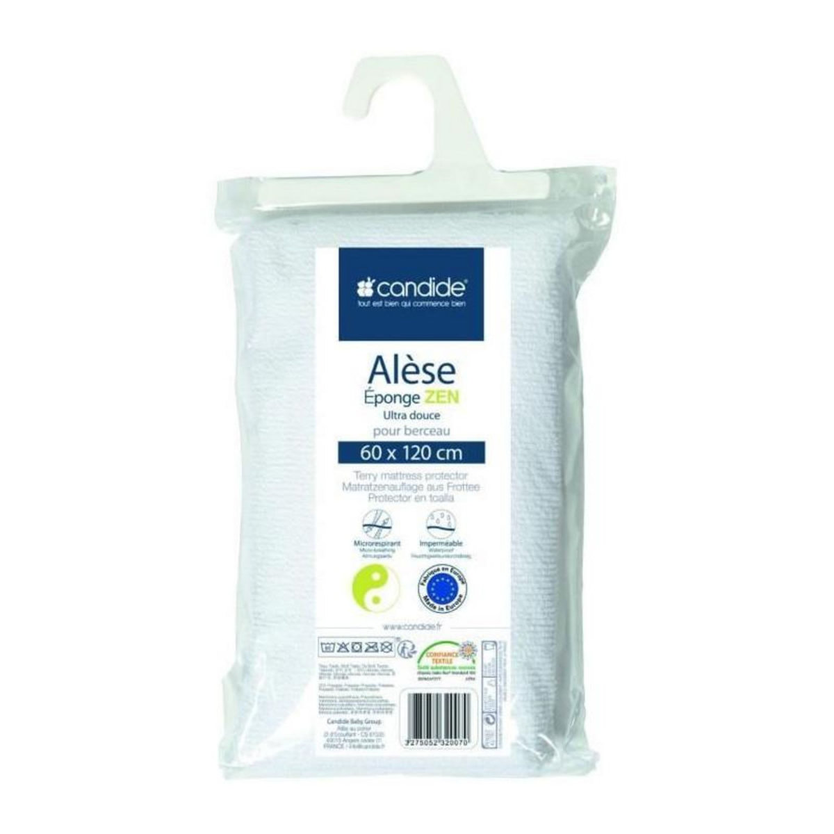 CANDIDE Alese éponge Zen - CANDIDE - 232007 - 60x120 cm - Blanc