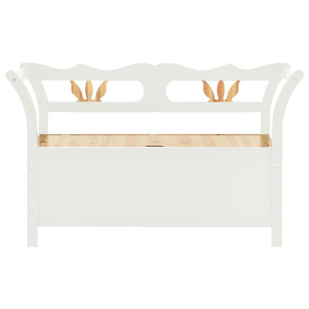 VIDAXL Banc Blanc 107x45x75,5 cm Bois de sapin solide