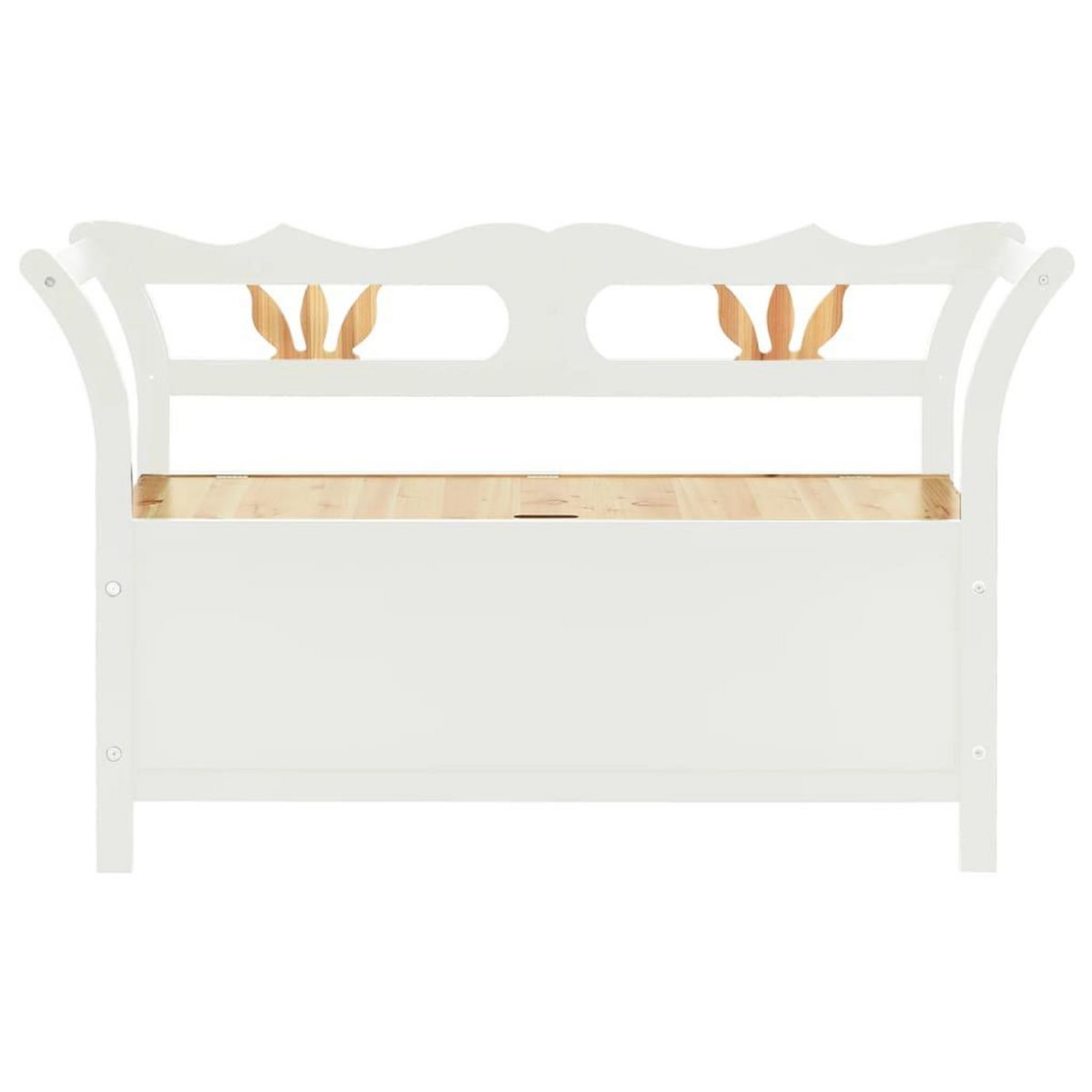 VIDAXL Banc Blanc 107x45x75,5 cm Bois de sapin solide