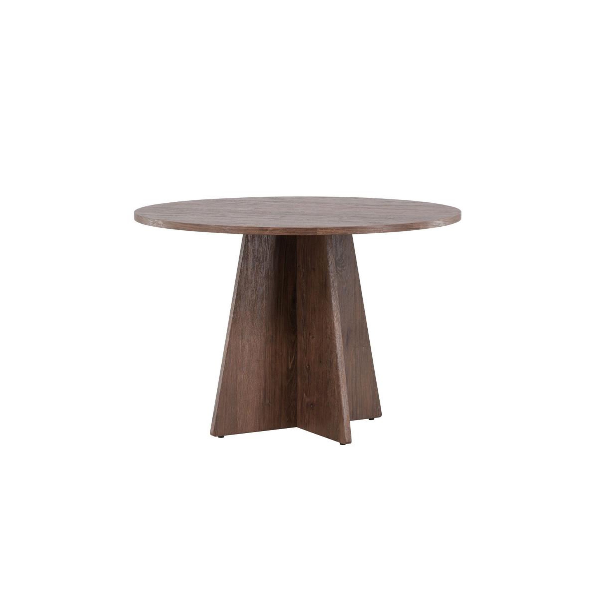 Voir la diapositive 4 : Paris Prix Table à manger ronde  bootcut  110cm marron