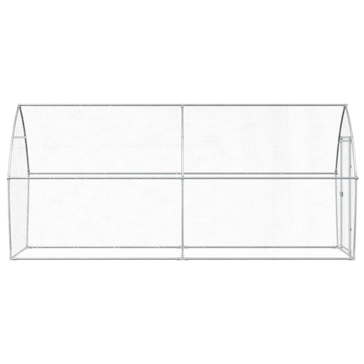 VIDAXL Cage pour poules argente 400x105x182 cm acier galvanise