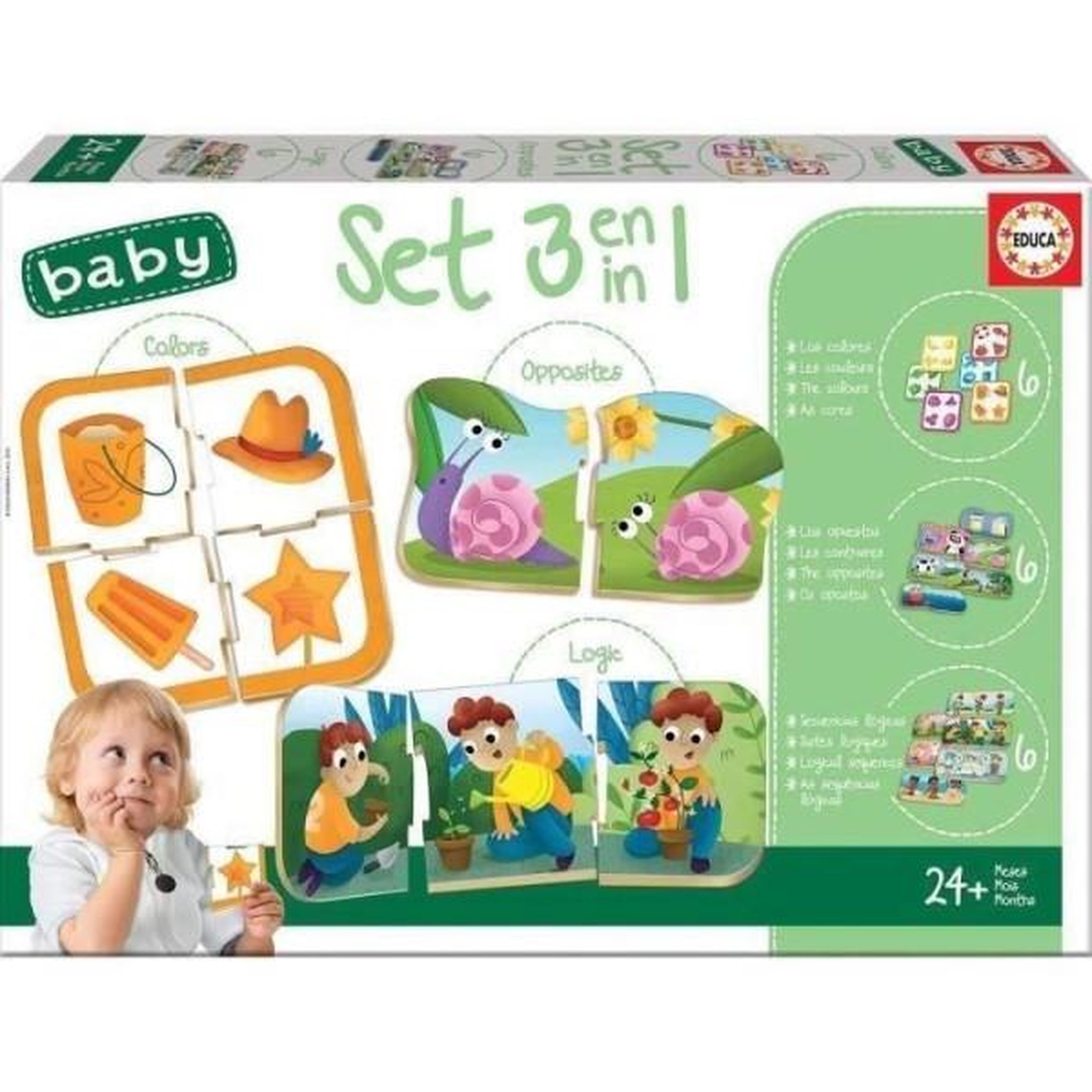 EDUCA Set de 3 jeux éducatifs - educa - set baby 3 en 1