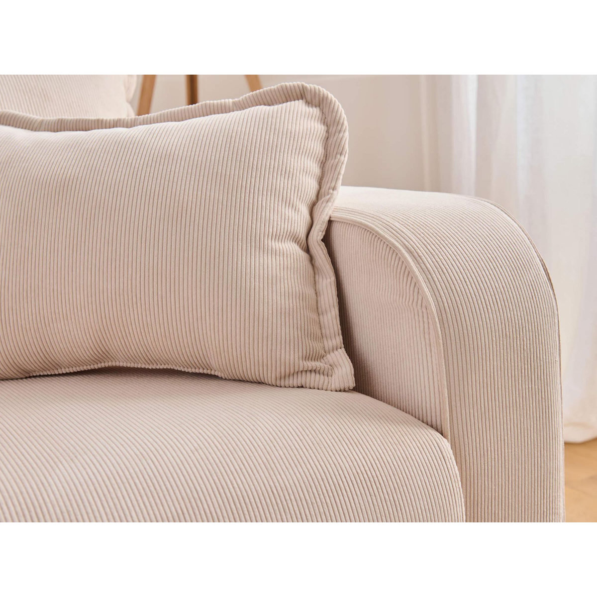 LISA DESIGN Albane - canapé d'angle gauche - 4 places - en velours côtelé