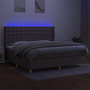 Voir la diapositive 3 : VIDAXL Sommier a lattes de lit matelas et LED Taupe 200x200 cm Tissu