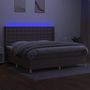 Voir la diapositive 3 : VIDAXL Sommier a lattes de lit matelas et LED Taupe 200x200 cm Tissu