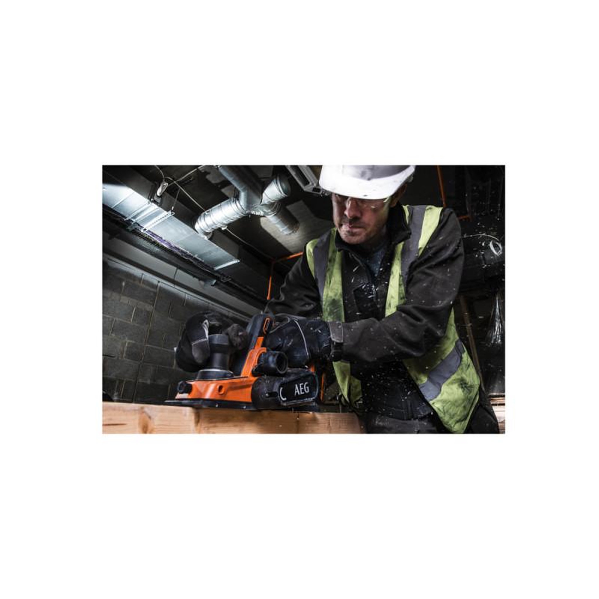 Voir la diapositive 2 : AEG Pack aeg rabot - bho18bl-0 - 18v brushless - 82mm - 1 batterie 2.0ah - 1 chargeur - setl1820s