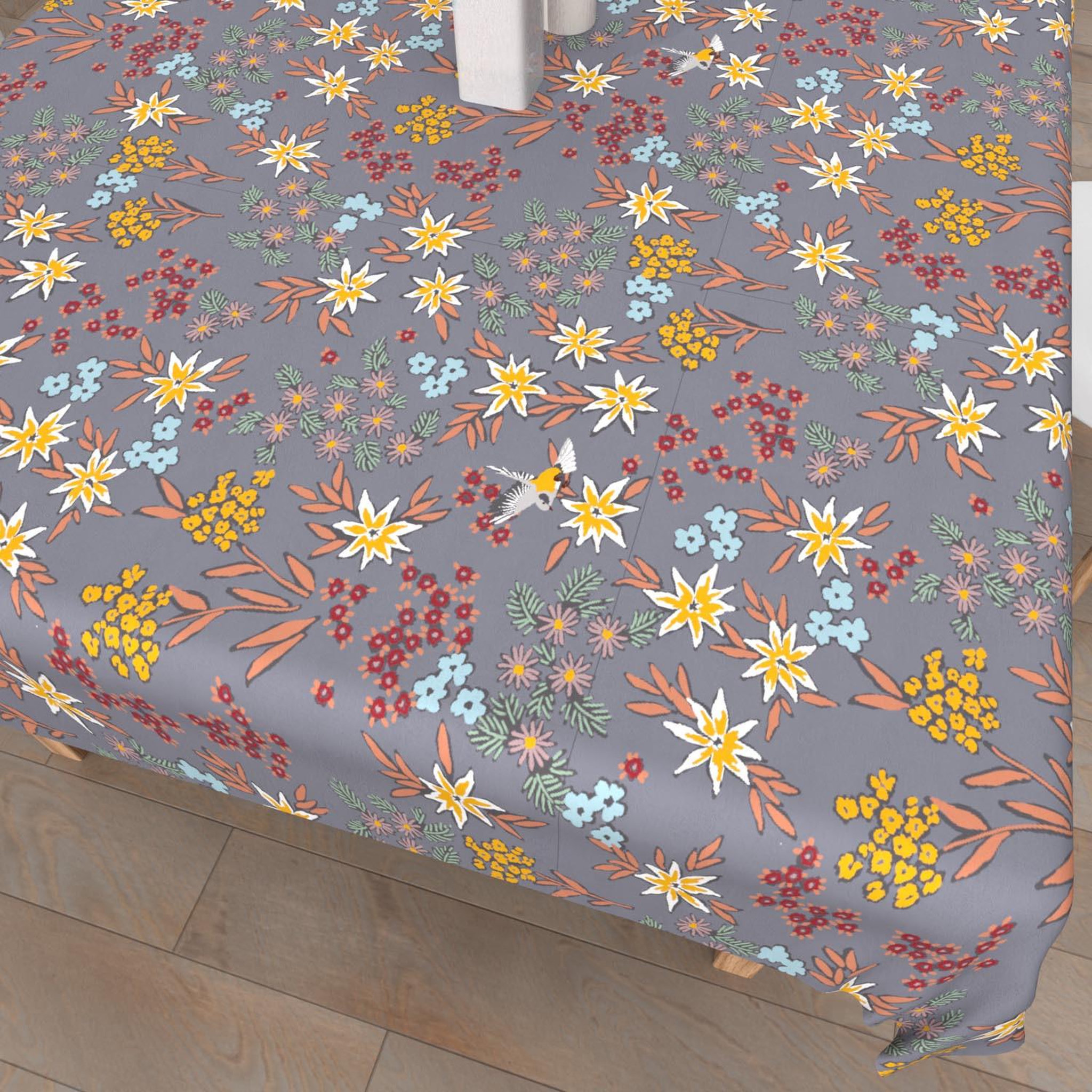 Voir la diapositive 2 : SOLEIL D'OCRE Nappe imprimée anti-tâches ARTEMIS, par Soleil d'Ocre